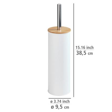WENKO 24393100 - WC kefa TORTONA 9,5x38,5 cm biela/hnedá