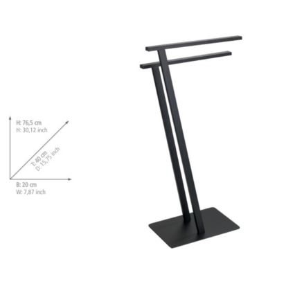 WENKO 24396100 - Stojan na uteráky LIRIO 20x40 cm čierny