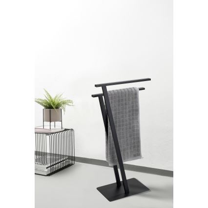 WENKO 24396100 - Stojan na uteráky LIRIO 20x40 cm čierny