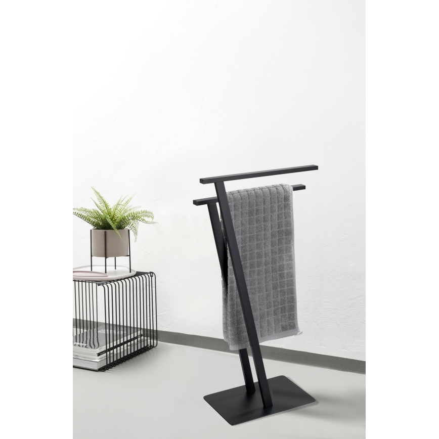 WENKO 24396100 - Stojan na uteráky LIRIO 20x40 cm čierny