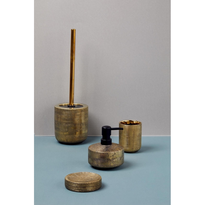 WENKO 24400100 - Pohárik na zubné kefky RIVARA 7,5x9,5 cm zlatý