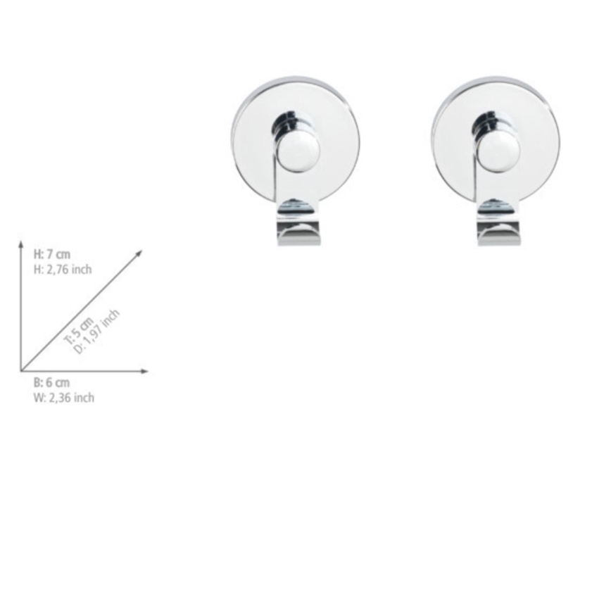 WENKO 24466100-Háčik VACUUM-LOC 6x7 cm lesklý chróm