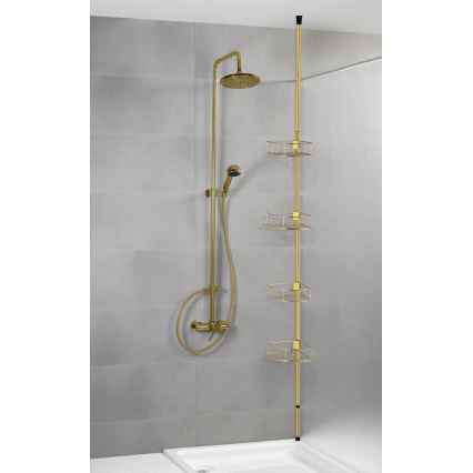 WENKO 24569100-Rohová polica DOLCEDO 31x275 cm zlatá
