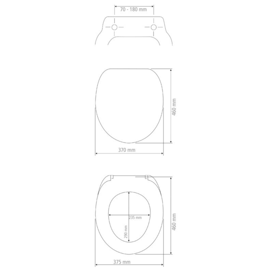 WENKO 24571100-WC sedadlo VORNO NEO 46x37 cm biele/strieborné
