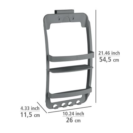 WENKO 24633100 - Polica UNIVERSAL 26x54,5 cm antracitová