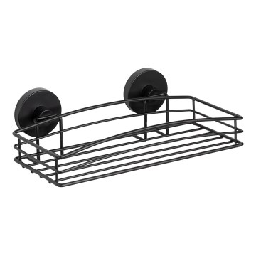WENKO 24732100-Polička VACUUM-LOC RUND SCHW 26x14 cm čierna