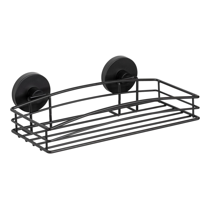 WENKO 24732100-Polička VACUUM-LOC RUND SCHW 26x14 cm čierna