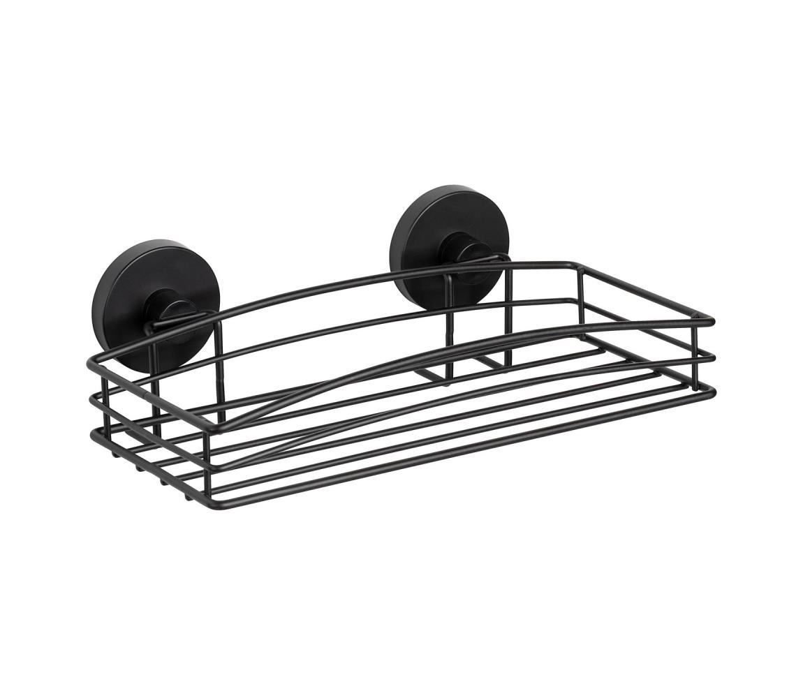 WENKO 24732100-Polička VACUUM-LOC RUND SCHW 26x14 cm čierna 24732100