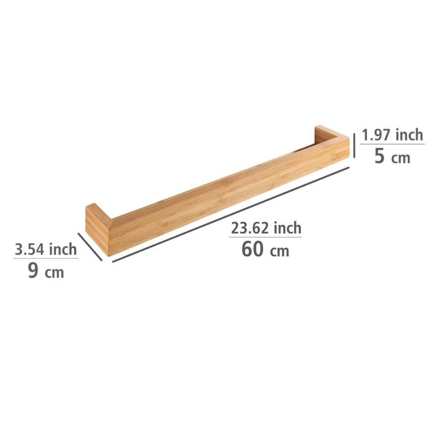 WENKO 24744100 - Polica BAMBUSA 60x9 cm hnedá