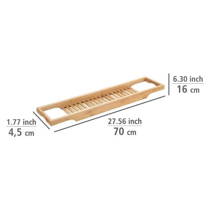 WENKO 24750100 - Polička na vaňu BAMBUSA 70x16 cm hnedá
