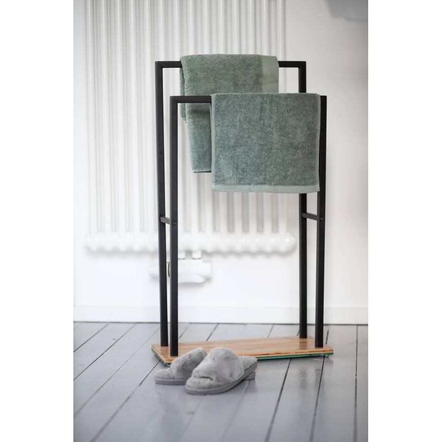 WENKO 24752100 - Držiak na uteráky BAMBUSA 46x80 cm čierna/hnedá