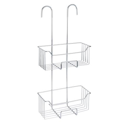 WENKO 24758100 - Sprchová polička MILO 25x55 cm strieborná/priehľadná
