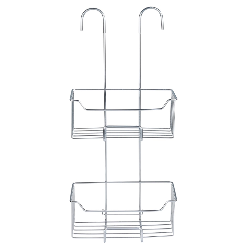 WENKO 24758100 - Sprchová polička MILO 25x55 cm strieborná/priehľadná