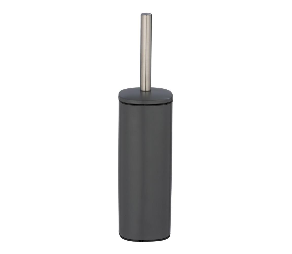 WENKO 24777100 - WC súprava ALASSIO 9,3x39,2 cm nerezová oceľ/šedá 24777100
