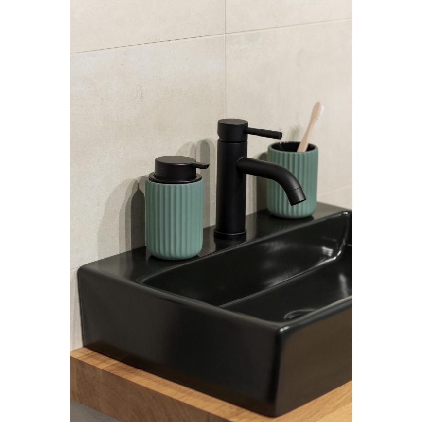 WENKO 24807100 - Dávkovač mydla BELLUNO 8x13,5 cm zelená/čierna
