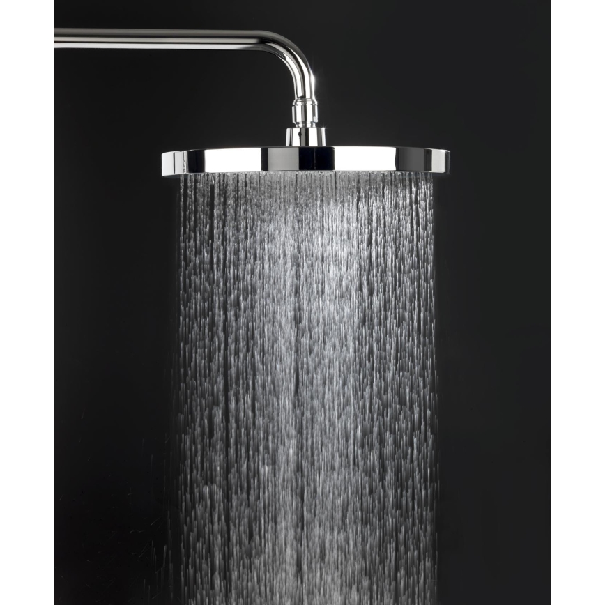 WENKO 24910100 - Sprchová hlavica SOFTWATER 26x26 cm lesklý chróm/čierna