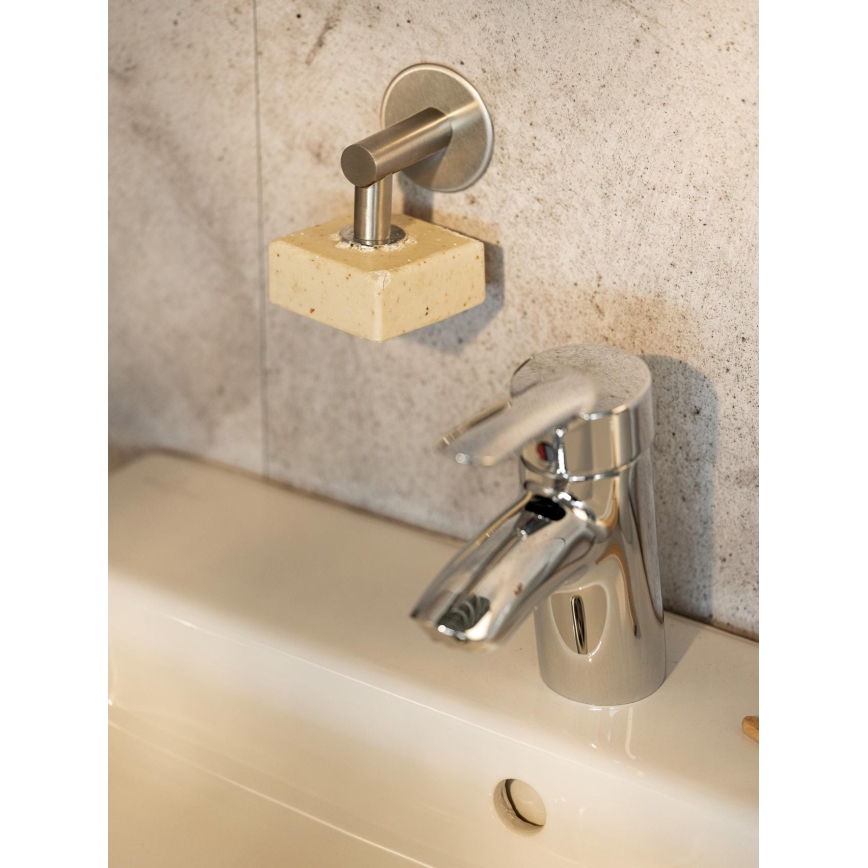 WENKO 24971100-Držiak na mydlo TURBO-LOC 4,5x7 cm strieborný