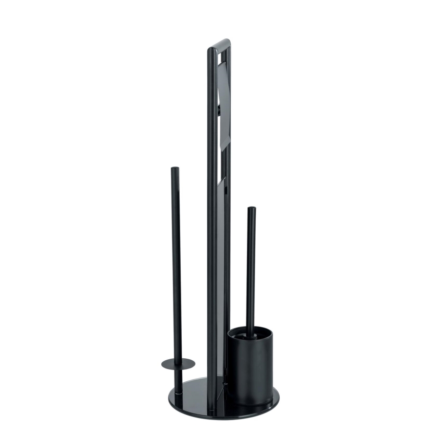 WENKO 24982800 - sada na WC RAVINA 20x70 cm nerez/čierna