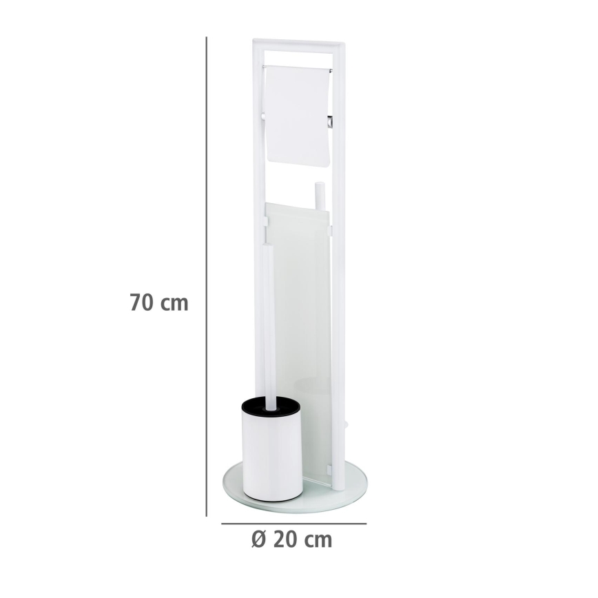 WENKO 24983800 - WC súprava RAVINA 20x70 cm nerez/biela