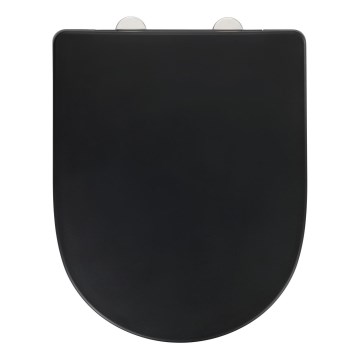 WENKO 24989100-WC sedadlo EXCLUSIVE 36,5x45 cm čierna/strieborná