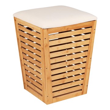 WENKO 25143100 - Kôš na bielizeň BAMBUSA 40x56 cm hnedá