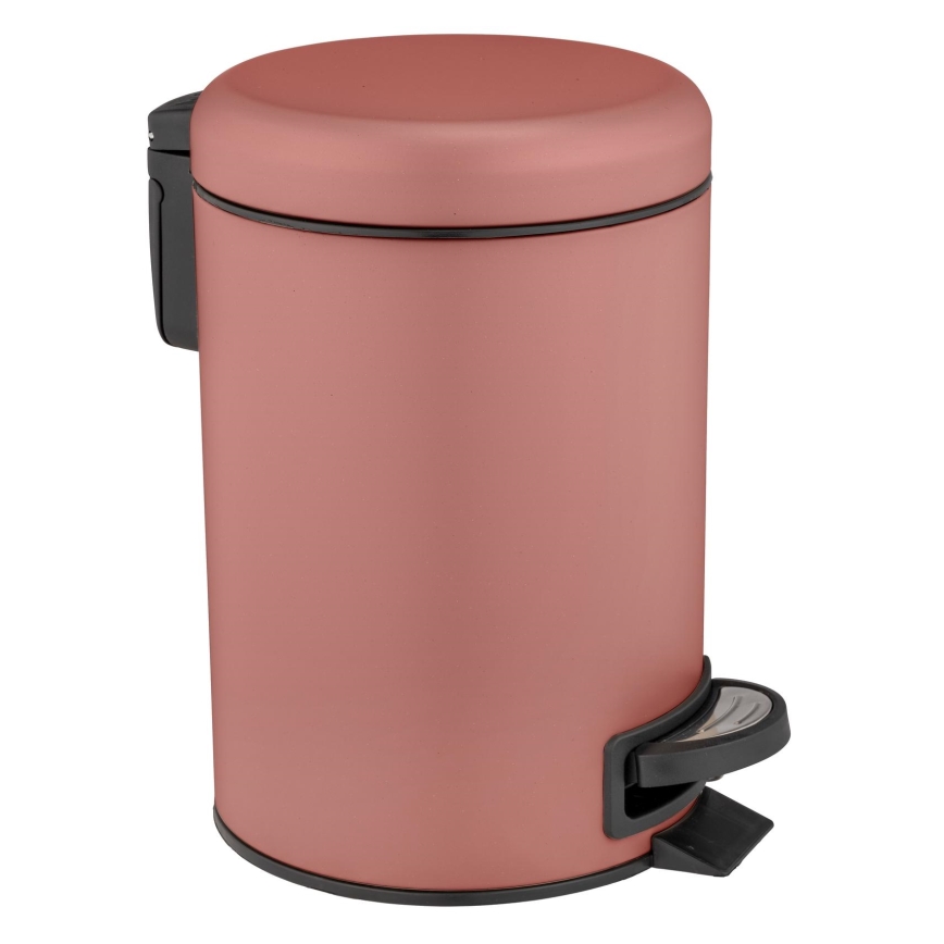 WENKO 25155100 - Kôš na odpadky LEMAN 17x25 cm ružová/čierna