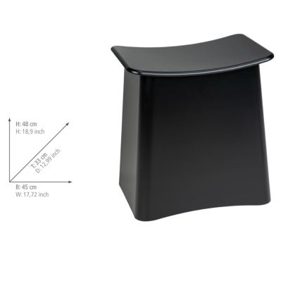 WENKO 25157100 - Stolička WING 45x48 cm čierna