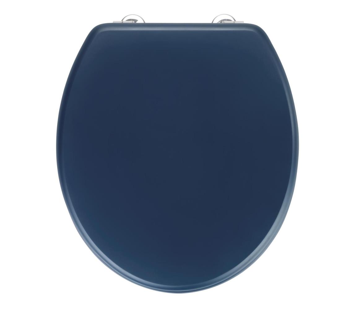WENKO 25172100-WC sedadlo PRIMA 37x41 cm modrá/strieborná 25172100