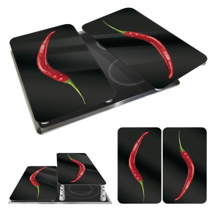 WENKO 2521380100 - Kryt varnej dosky 30x52 cm pestrofarebný/šedý/priehľadný