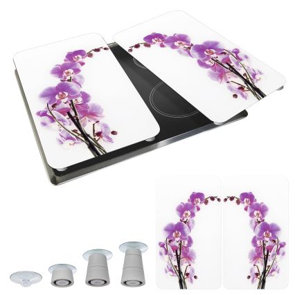 WENKO 2521433500 - Kryt dosky ABDECKPLATTE - motív kvetov a rastlín, 30 x 52 cm, pestrofarebný