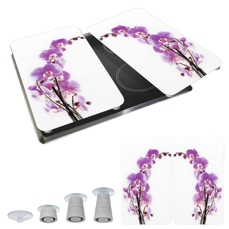 WENKO 2521433500 - Kryt dosky ABDECKPLATTE - motív kvetov a rastlín, 30 x 52 cm, pestrofarebný