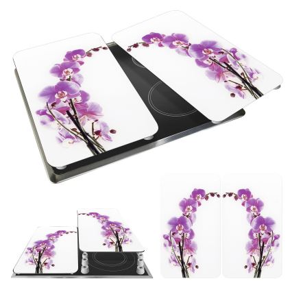 WENKO 2521433500 - Kryt dosky ABDECKPLATTE - motív kvetov a rastlín, 30 x 52 cm, pestrofarebný