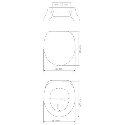 WENKO 25224100 - WC sedadlo BAMBOUSA 34,5x40,5 cm hnedá/strieborná