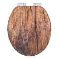 WENKO 25226100-WC sedátko RUSTIC 35,5 x 42,5 cm hnedá/strieborná