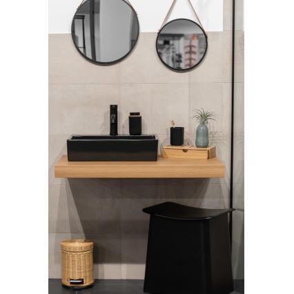 WENKO 25298100 - Dávkovač na mydlo ROTELLO 8,9x12,7 cm čierna/hnedá