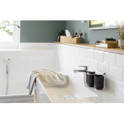 WENKO 25298100 - Dávkovač na mydlo ROTELLO 8,9x12,7 cm čierna/hnedá