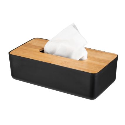 WENKO 25319100 - Kozmetický box ROTELLO 24x12,7 cm čierna/hnedá