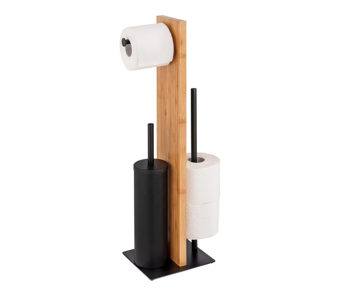 WENKO 25376100 - Súprava WC LESINA 18x69 cm hnedá/čierna 25376100