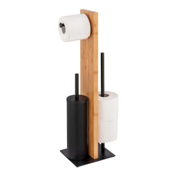 WENKO 25376100 - WC súprava LESINA 18 x 69 cm hnedá/čierna