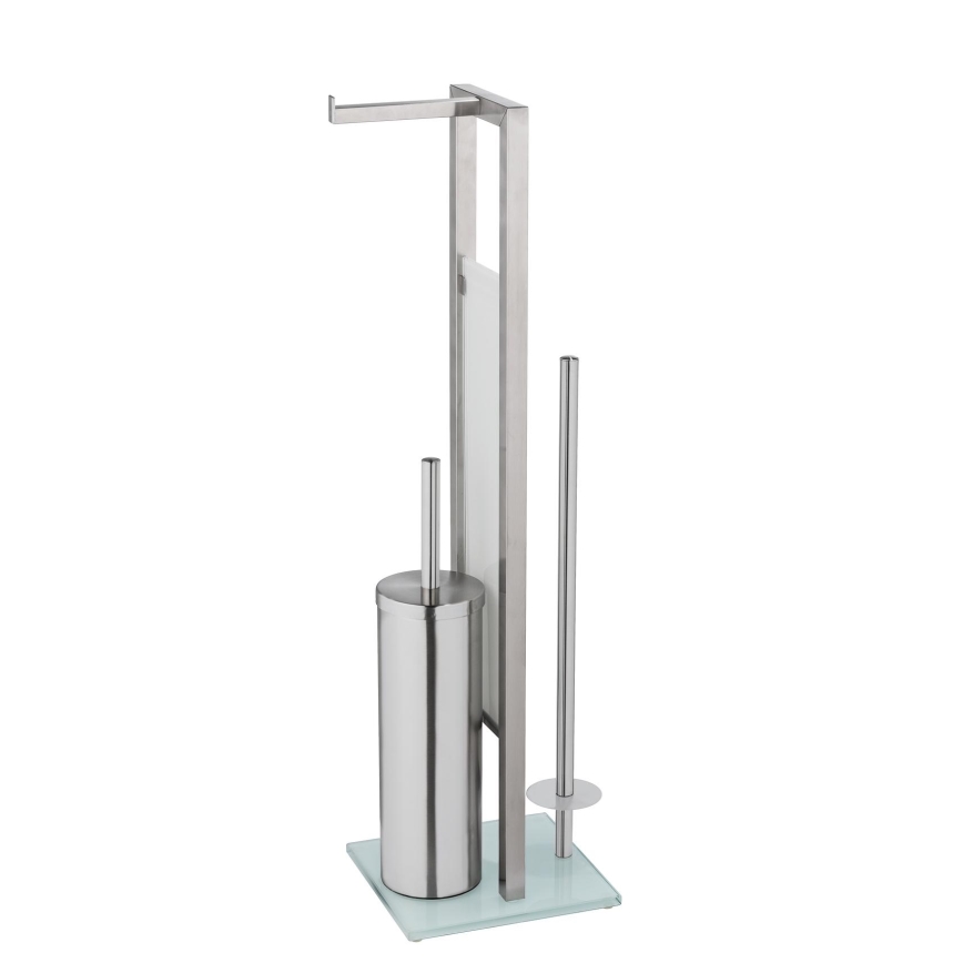 WENKO 25399100 - WC kefa RIVALTA 18x70 cm strieborná/biela/čierna