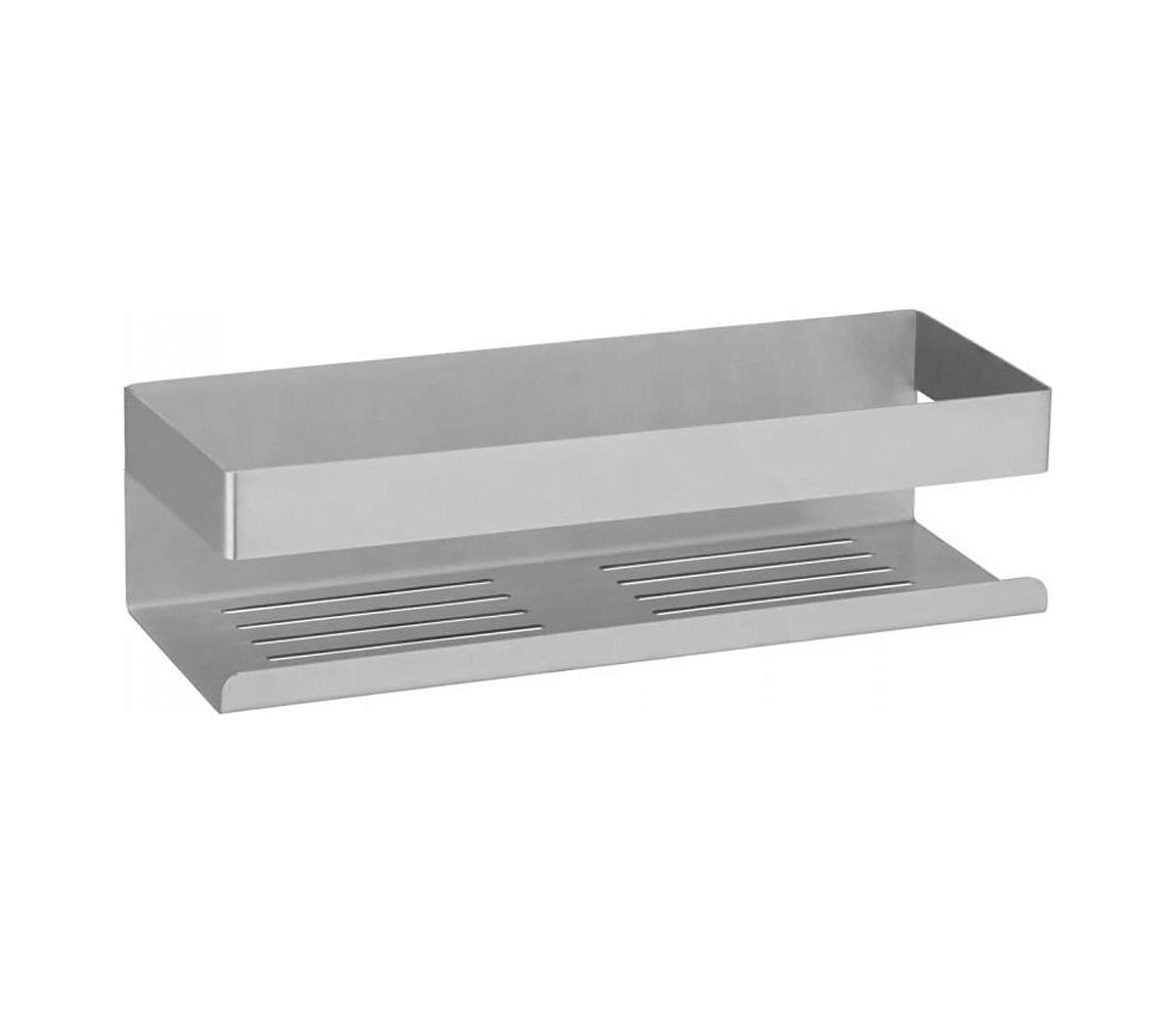 WENKO 25425100-Polica TURBO-LOC GENOVA matná 30x10,5 cm strieborná 25425100