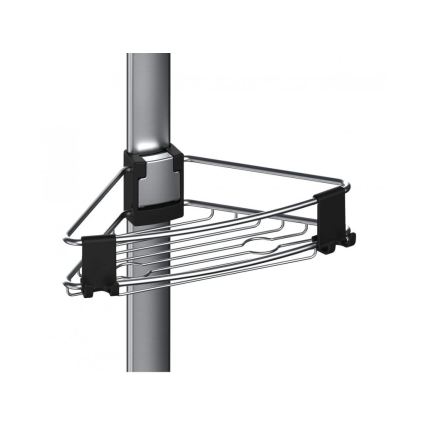 WENKO 25556100-Rohová polica PURIO 35,5x280 cm strieborná/šedá