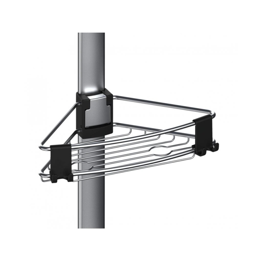 WENKO 25556100-Rohová polica PURIO 35,5x280 cm strieborná/šedá