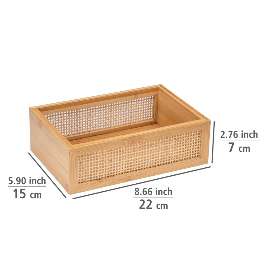 WENKO 25602100 - Podnos do vane ALLEGRE 22x15 cm hnedý