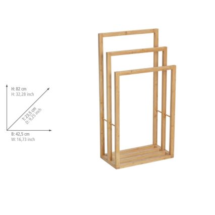 WENKO 25629100 - Stojan na uteráky BAMBUSA 42,5x82 cm hnedá