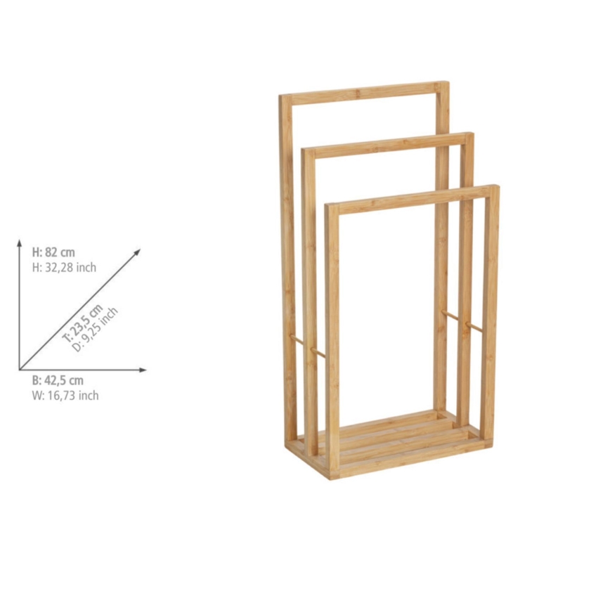 WENKO 25629100 - Stojan na uteráky BAMBUSA 42,5x82 cm hnedá