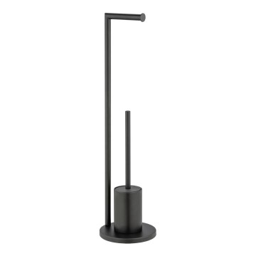 WENKO 25675100 - WC súprava FERLA 18x69,5 cm čierna