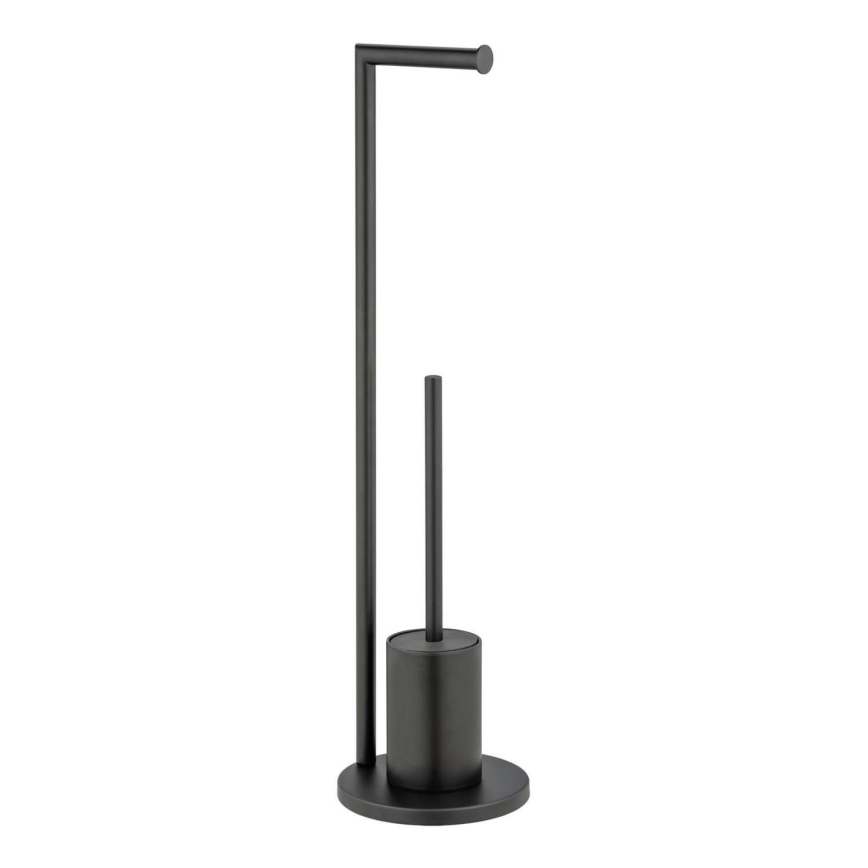 WENKO 25675100 - WC súprava FERLA 18x69,5 cm čierna