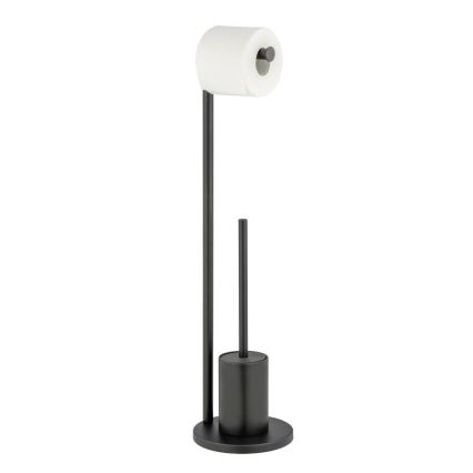 WENKO 25675100 - WC súprava FERLA 18x69,5 cm čierna