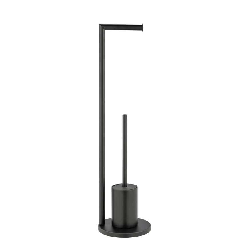 WENKO 25675100 - WC súprava FERLA 18x69,5 cm čierna